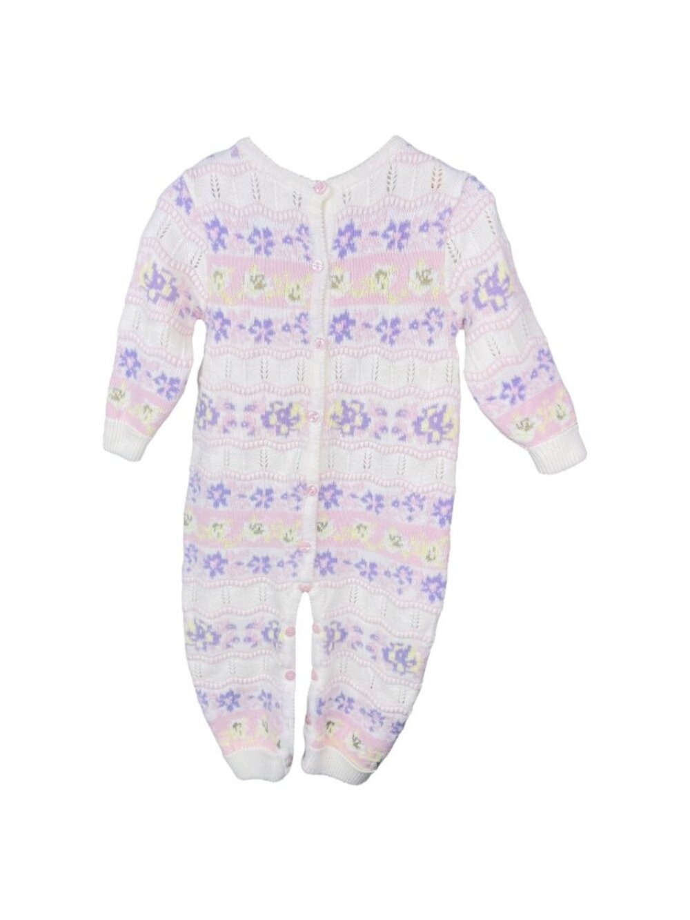 Sarah Louise England Floral Knit One Piece Sweater Romper Outfit 18m